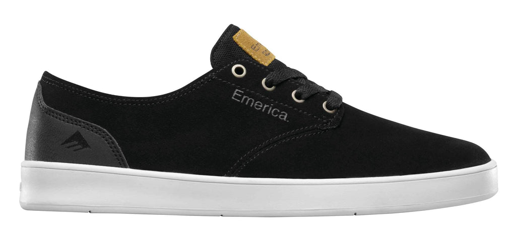 Emerica Mens The Romero Laced Black Black White - 50-50 Skate Shop