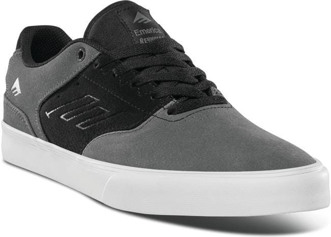 Emerica Mens The Reynolds Low Vulc Grey Black White - 50-50 Skate Shop