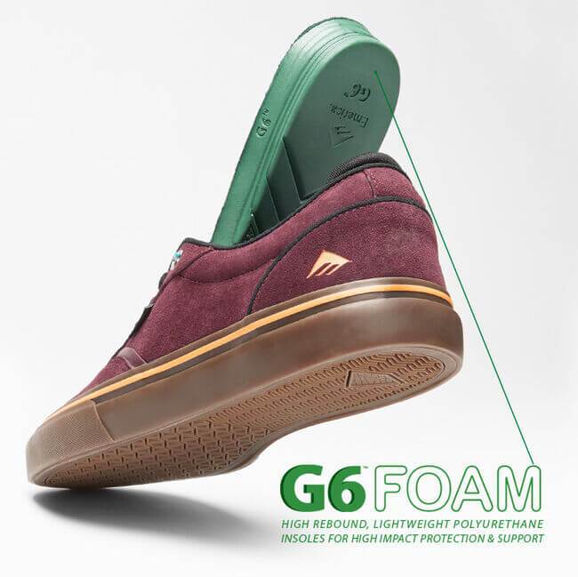 Emerica Dickson Burgundy Gum - 50-50 Skate Shop