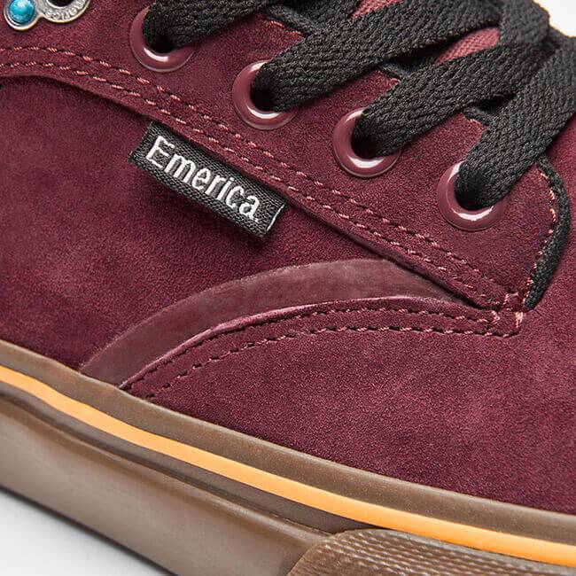 Emerica Dickson Burgundy Gum - 50-50 Skate Shop