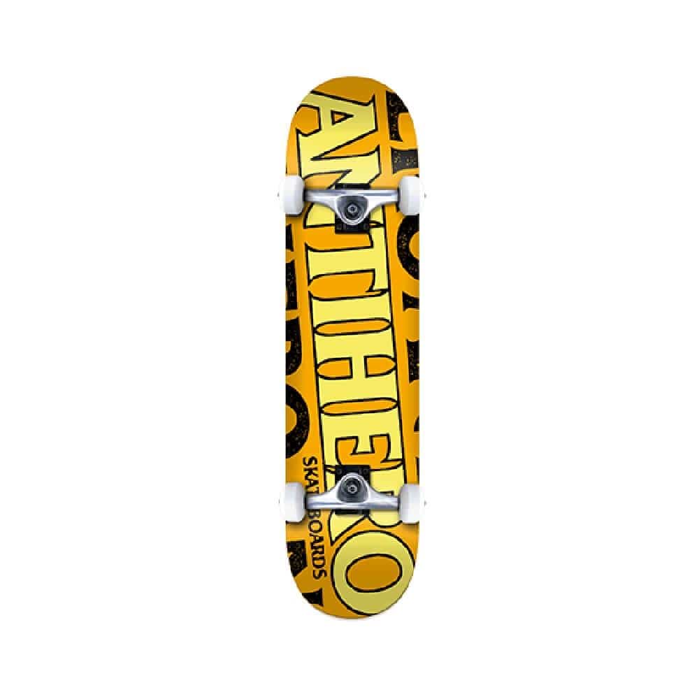 Anti Hero Skateboard Complete Blackhero 7.75" x 31.6228" Yellow 14.125" WB - 50-50 Skate Shop