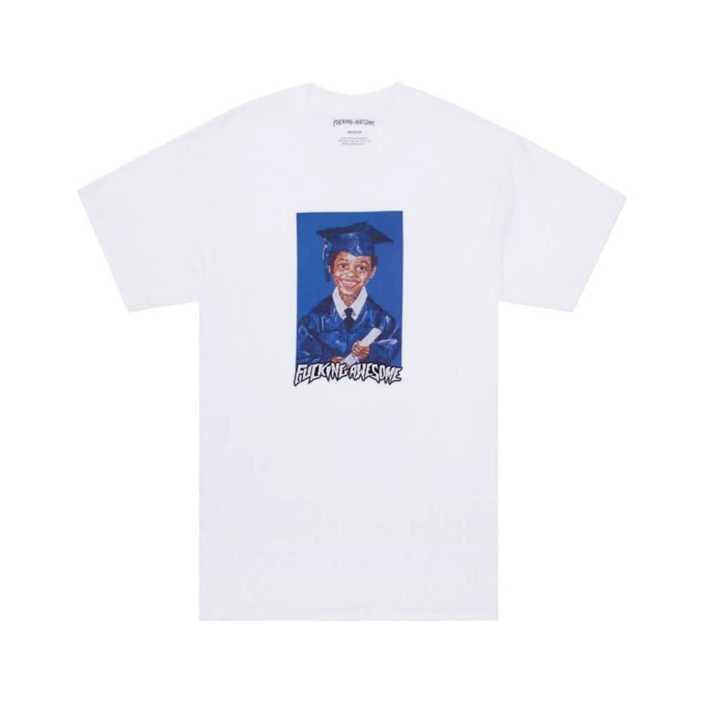 Fucking Awesome Skate KB Felt CP Tee White - 50-50 Skate Shop