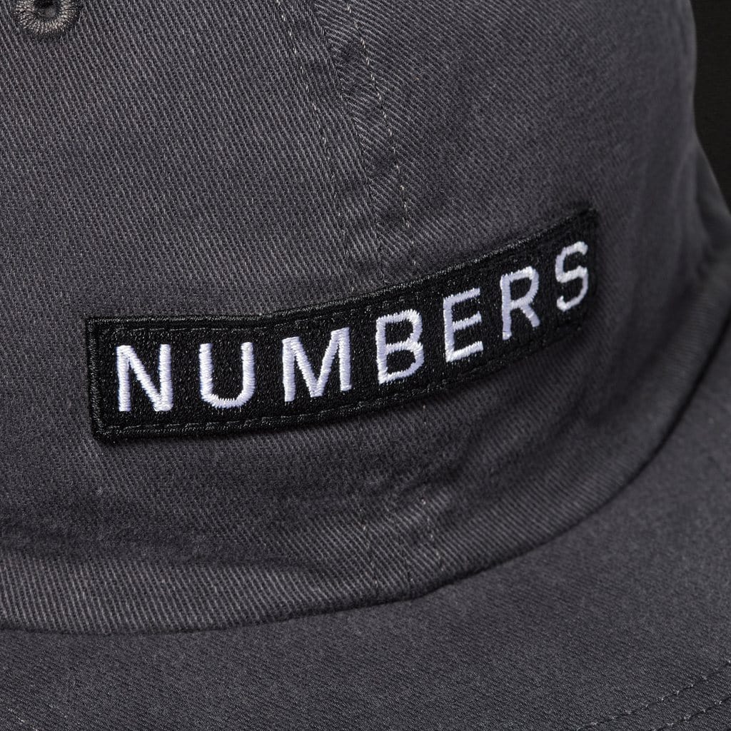 Numbers Edition Logotype Twill 6 Panel Hat Grey - 50-50 Skate Shop