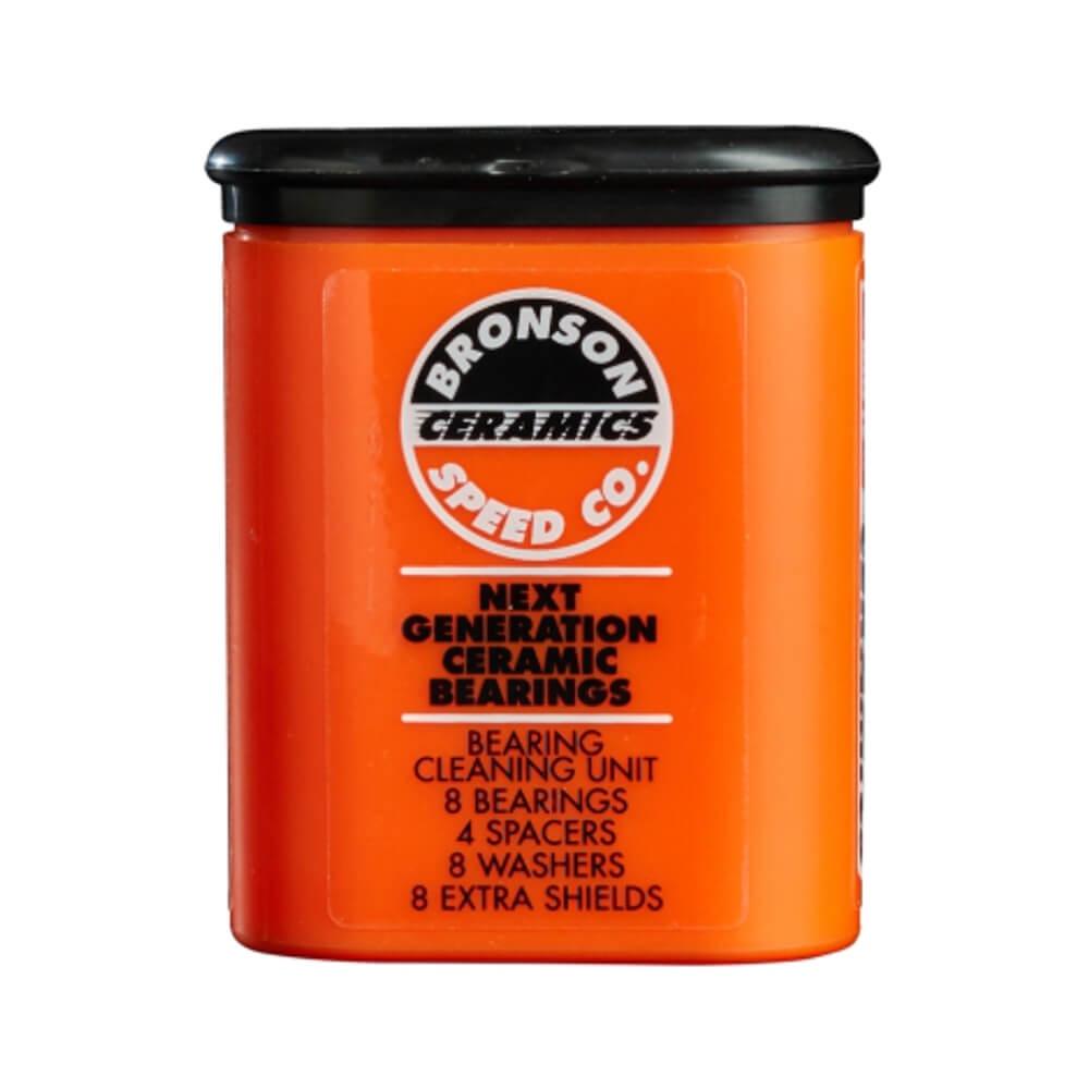 Bronson Skateboard Ceramic Bearings - Set of 8 Bearings - 50-50 Skate Shop