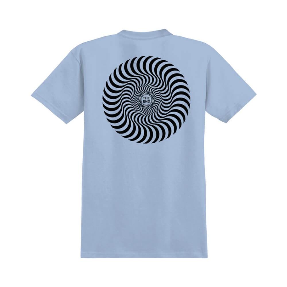 Spitfire Skate Tee Classic Swirl Powder Blue Black - 50-50 Skate Shop