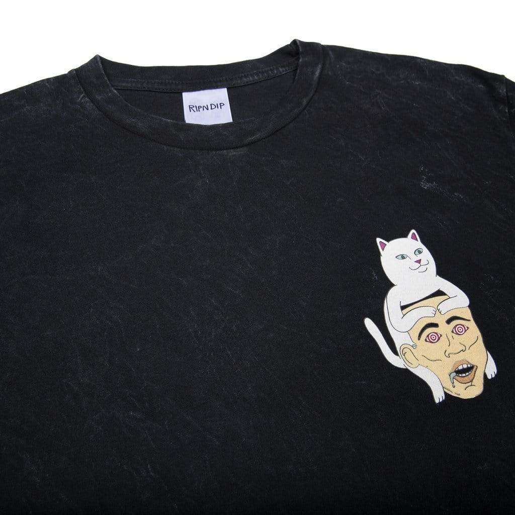 Ripndip Nerm Hat Tee Grey Mineral Wash - 50-50 Skate Shop