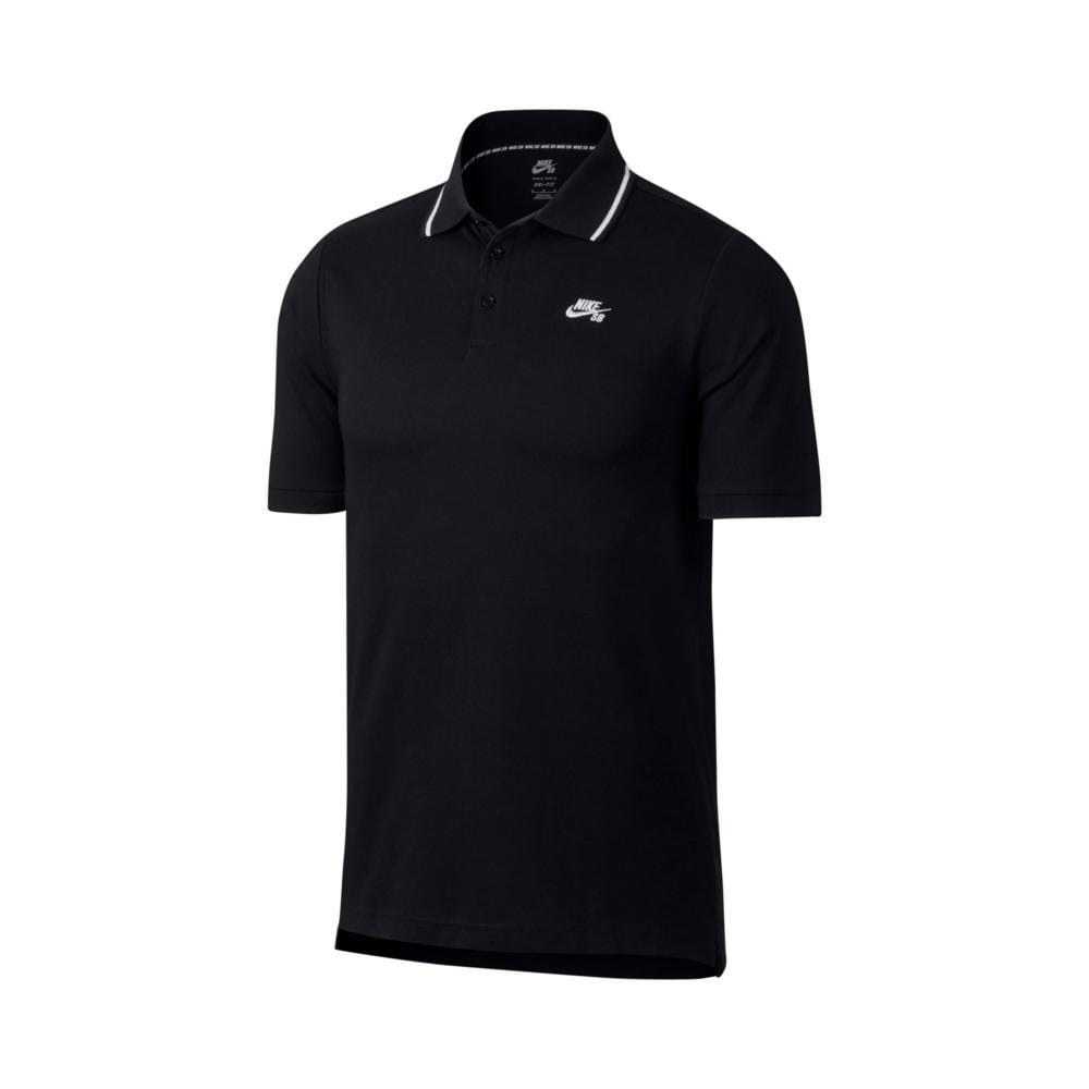 Nike SB M NK Dry Polo Pique Tip SS Black/White - 50-50 Skate Shop