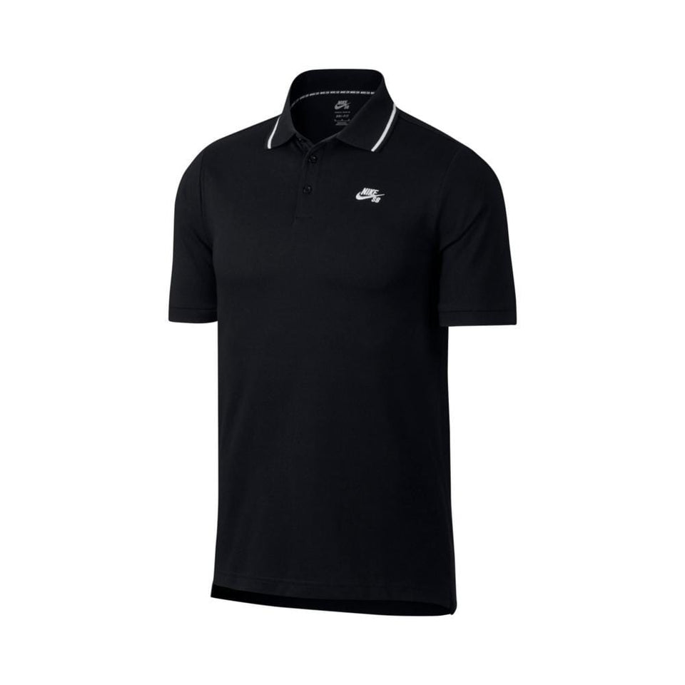 Nike SB M NK Dry Polo Pique Tip SS Black/White - 50-50 Skate Shop