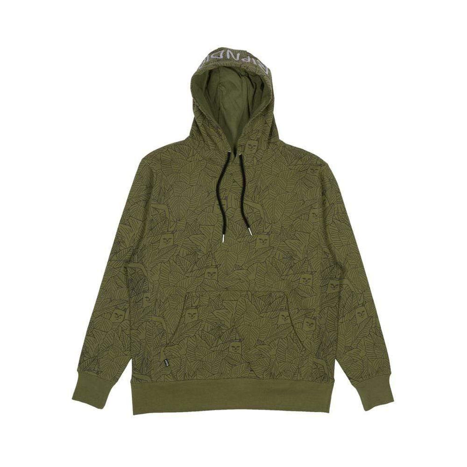 Ripndip Nermal Leaf Hoodie Olive Green - 50-50 Skate Shop