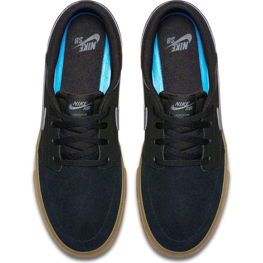 Nike SB Portmore II Solar Black Dark Grey Gum Light Brown - 50-50 Skate Shop