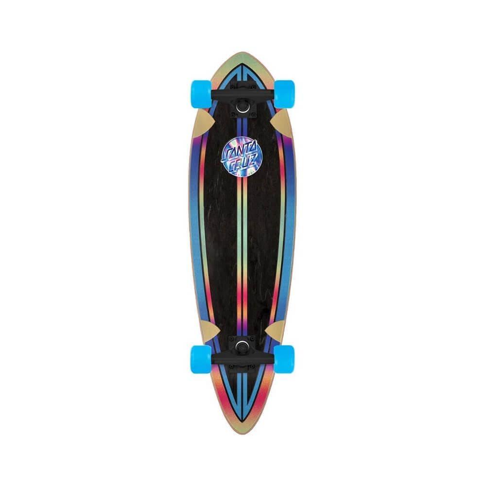 Santa Cruz Skateboard Complete Iridescent Dot Pintail Cruzer 9.2" x 33" Black Blue 21" WB - 50-50 Skate Shop