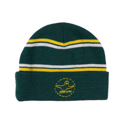 Krooked Skate Beanie Trinity Cuff Green Yellow White - 50-50 Skate Shop