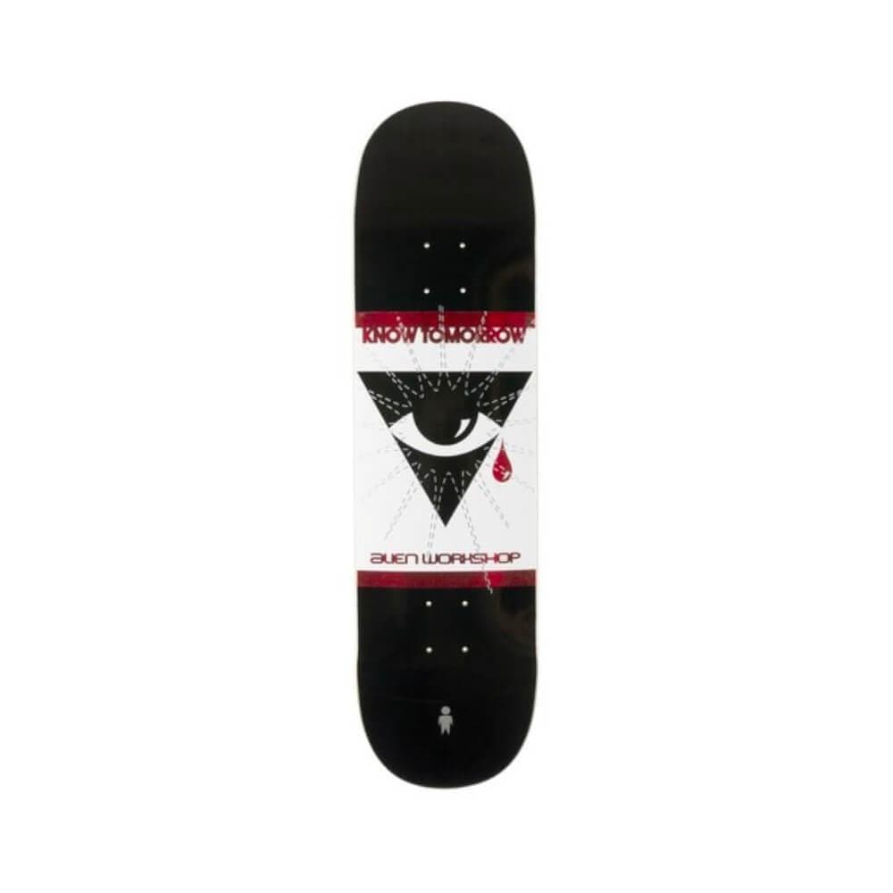 Alien Workshop Skateboard Deck Know Tomorrow 8.5" x 32.375" Black 14.2" - 50-50 Skate Shop
