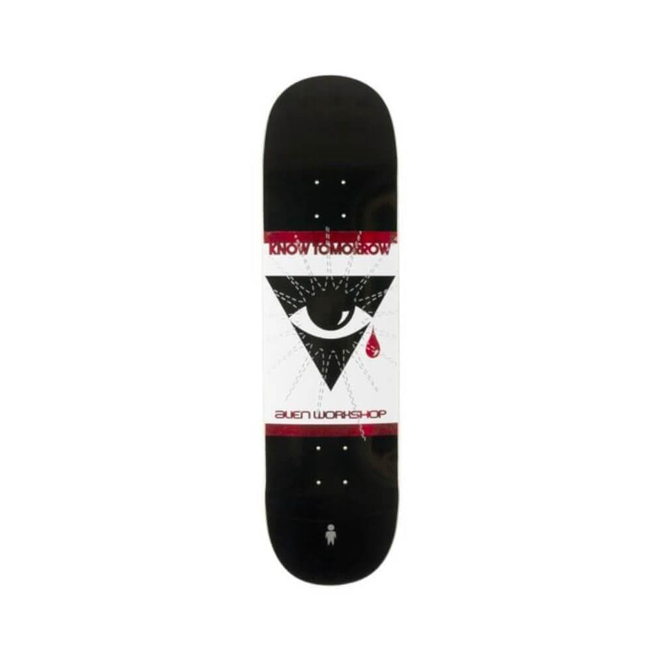 Alien Workshop Skateboard Deck Know Tomorrow 8.5" x 32.375" Black 14.2" - 50-50 Skate Shop