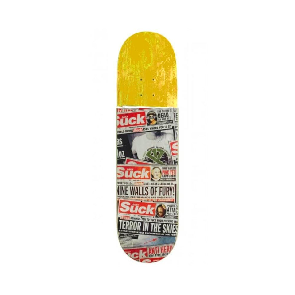 Anti Hero Skateboard Deck Daily Suck Grosso 8.4" x 32" Yellow 14.25" WB - 50-50 Skate Shop