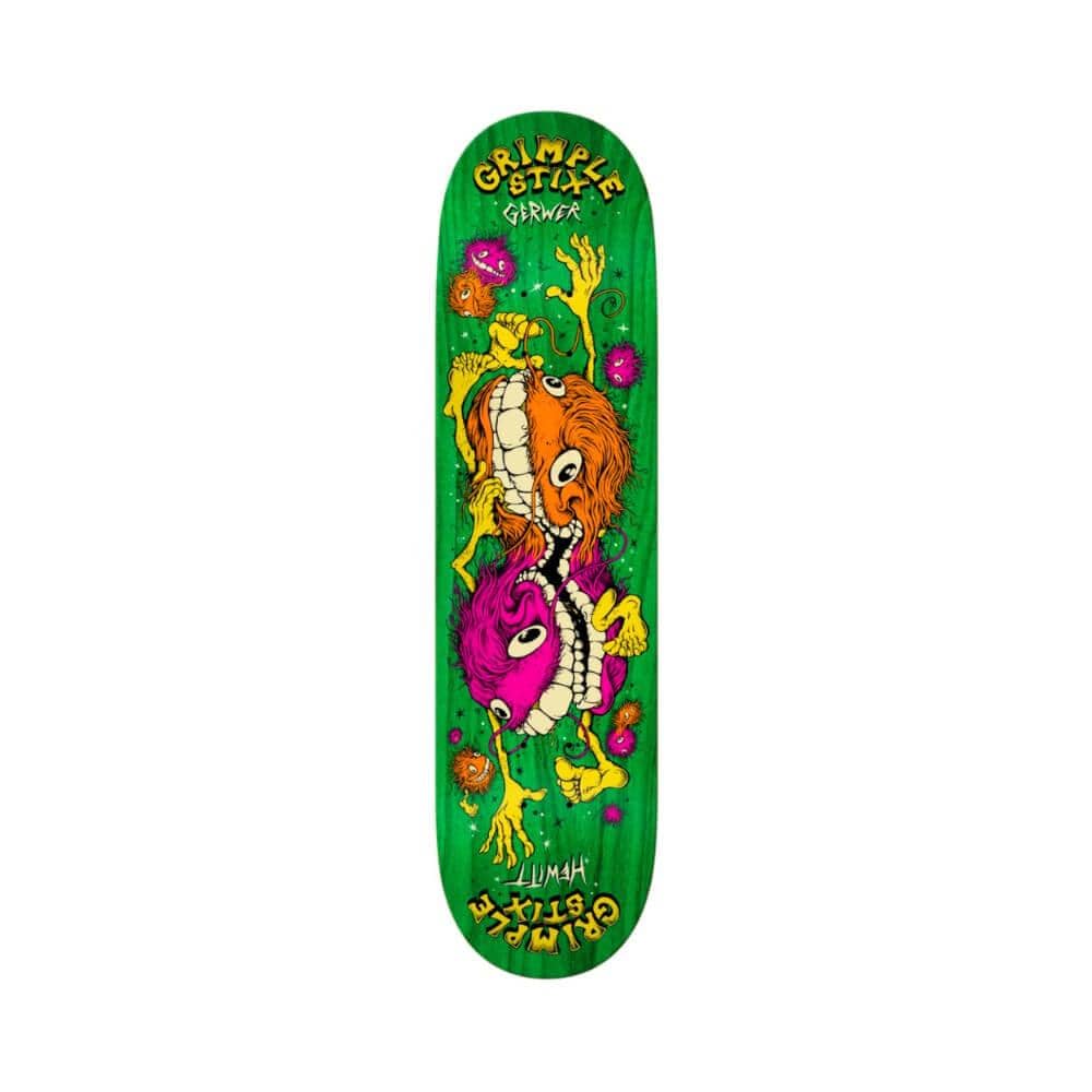 Anti Hero Skateboard Deck Grimple Twins Gerwer 8.5" x 31.8" Green 14.25" WB - 50-50 Skate Shop