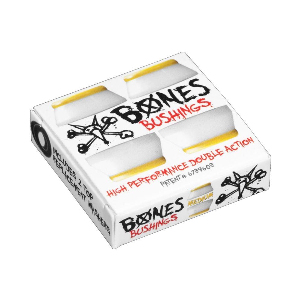 Bones Hardcore Bushings Medium 91A White Set of 4 - 50-50 Skate Shop