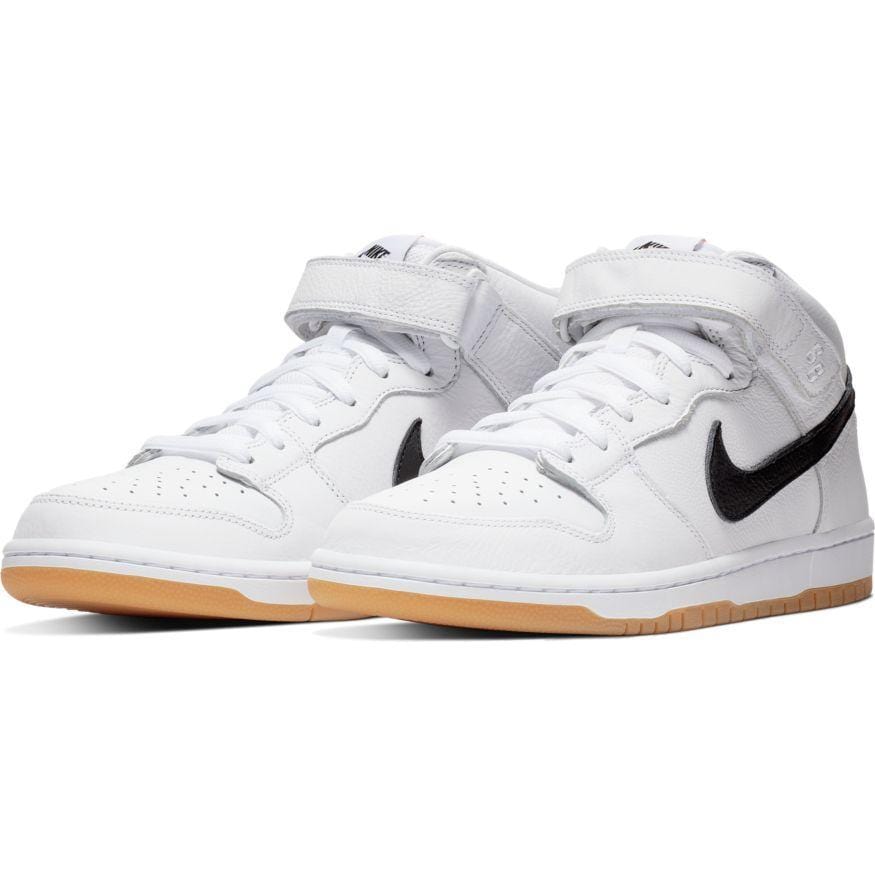 Nike SB Dunk Mid Pro ISO Orange Label White Black White Gum Light Brown - 50-50 Skate Shop