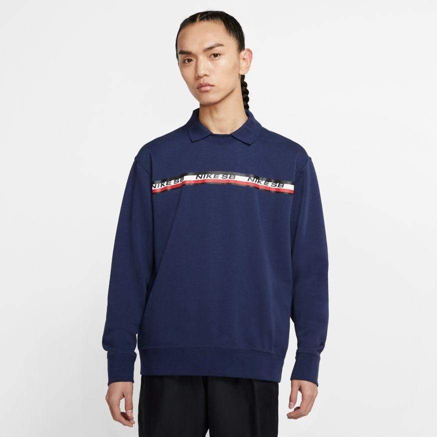 Nike SB On Deck Novelty Crew Neck Midnight Navy - 50-50 Skate Shop