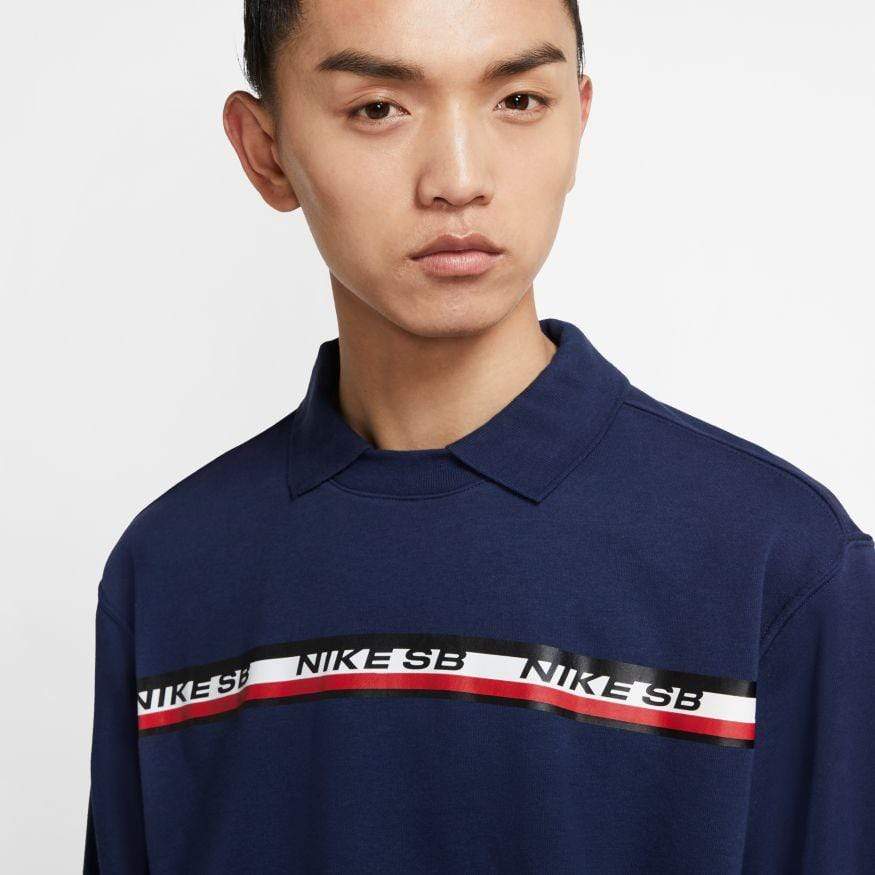 Nike SB On Deck Novelty Crew Neck Midnight Navy - 50-50 Skate Shop
