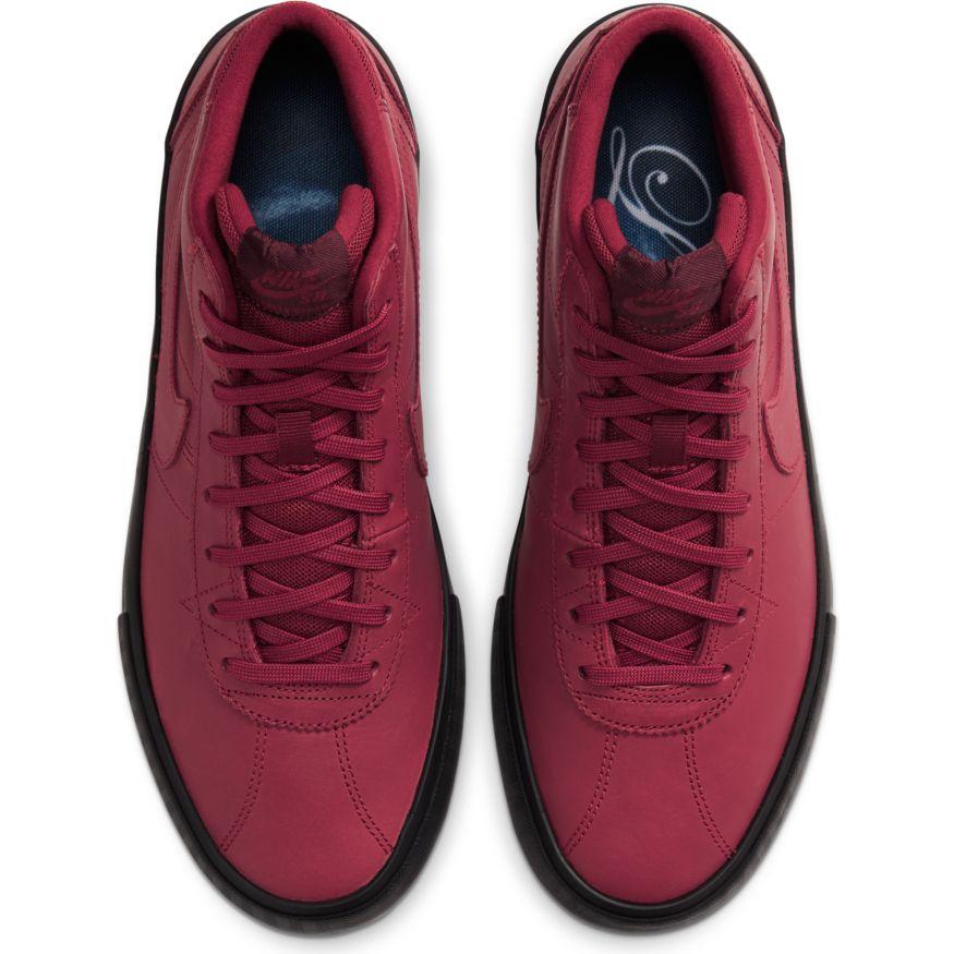 Nike SB Bruin Hi ISO Orange Label Team Red Night Maroon Black - 50-50 Skate Shop