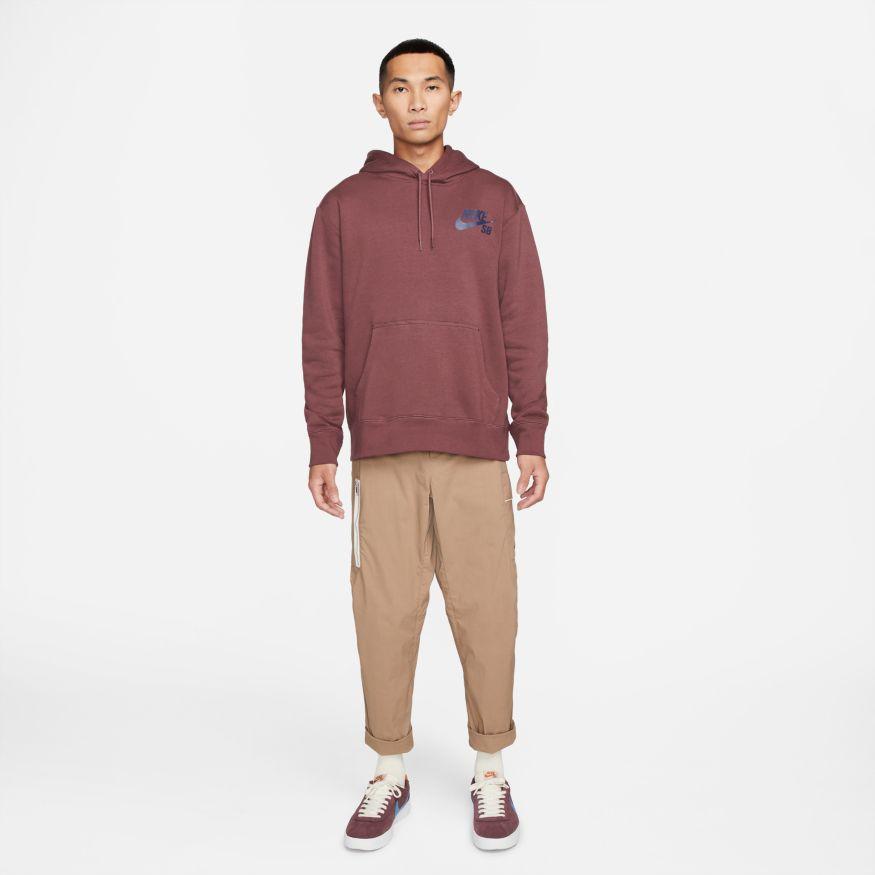 Nike SB Icon Pullover Hoodie Dark Wine Midnight Navy - 50-50 Skate Shop