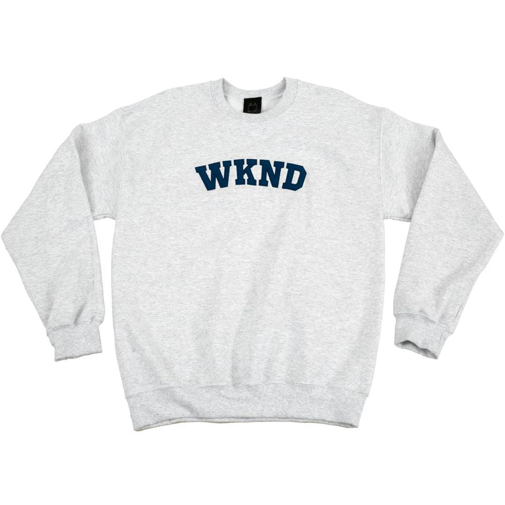 WKND College Crewneck Heather Grey - 50-50 Skate Shop
