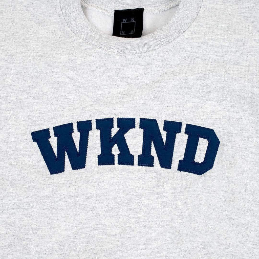 WKND College Crewneck Heather Grey - 50-50 Skate Shop