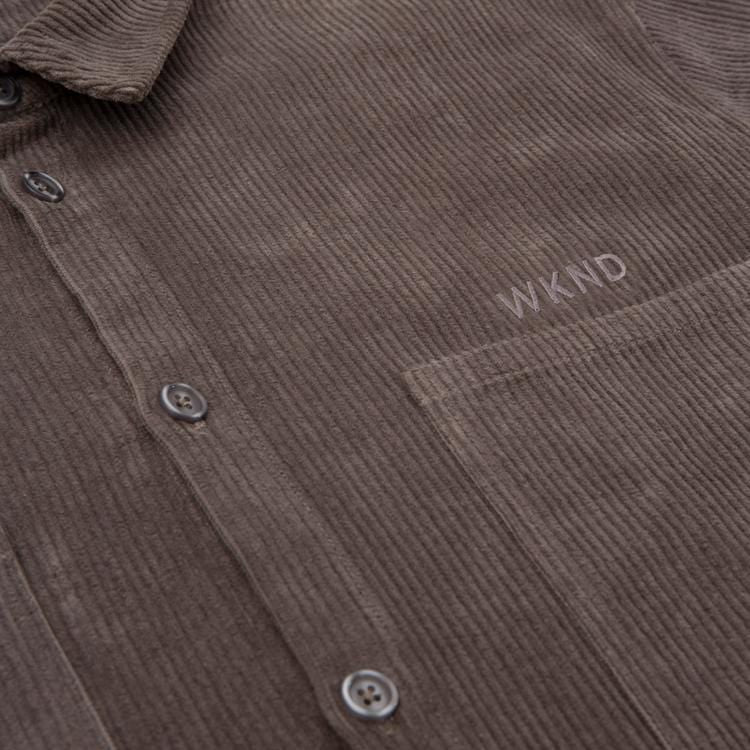 WKND Long Sleeve Shirt Major Cord Button Up Slate Blue - 50-50 Skate Shop