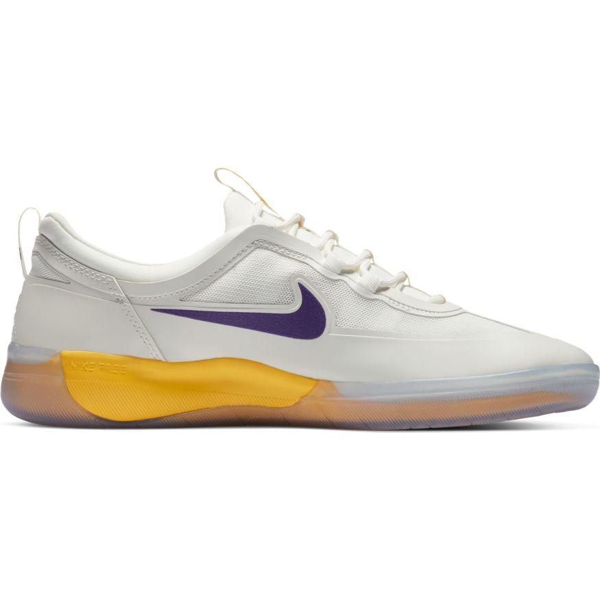Nike SB x NBA LeBron James  Nyjah Free 2  Summit White Court Purple Amarillo - 50-50 Skate Shop