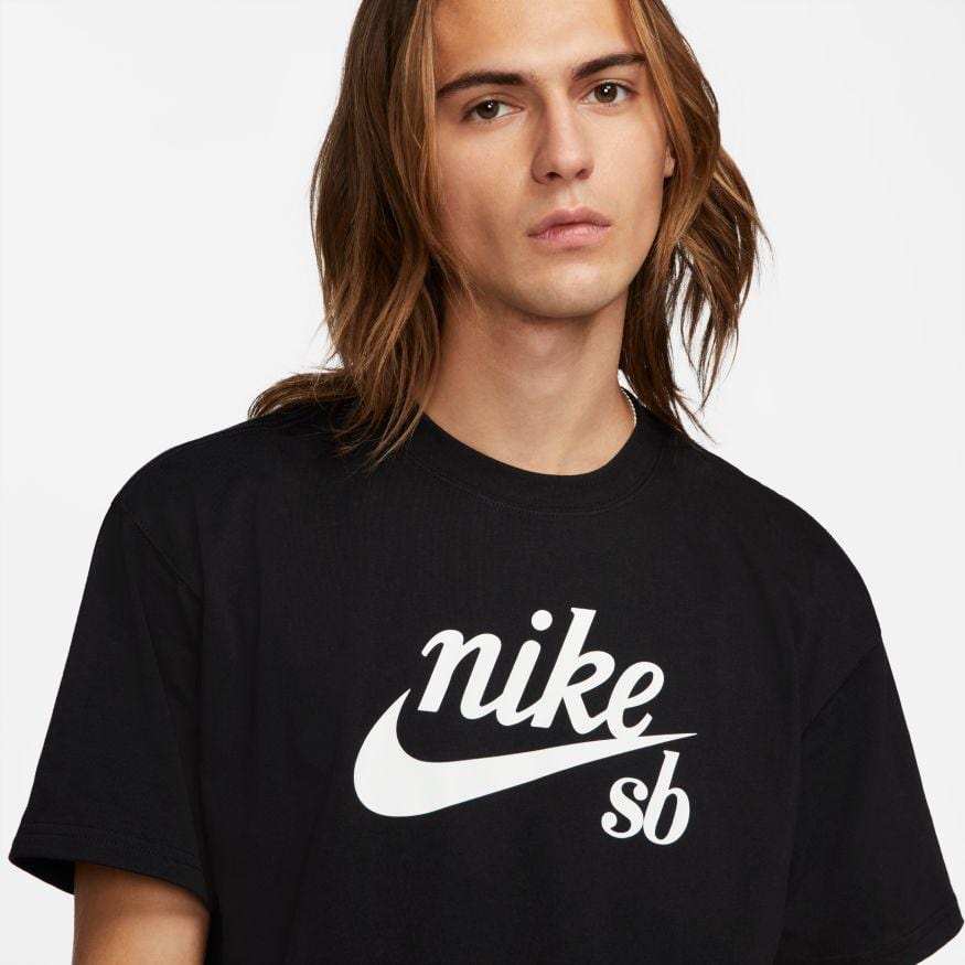 Nike SB Skate Tee Logo Black White - 50-50 Skate Shop
