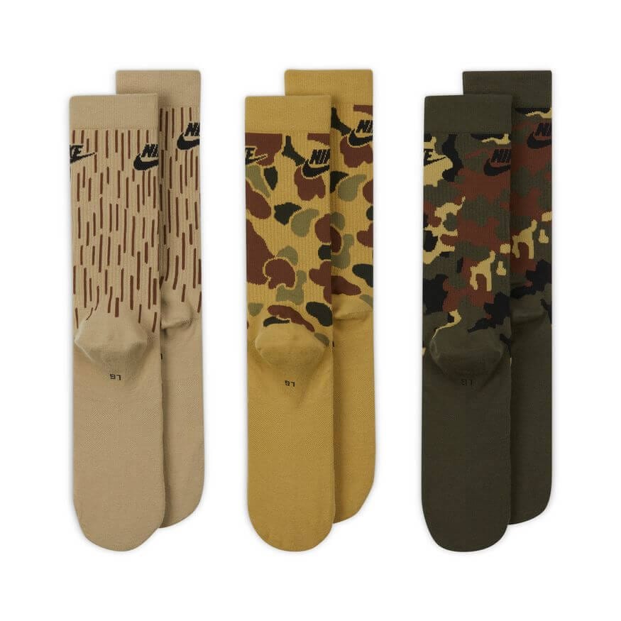 Nike Everyday Essential Crew Socks Multi Colour(3 Pairs) - 50-50 Skate Shop