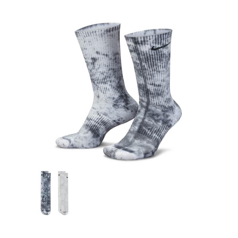 Nike Everyday Plus Cushioned Tie-Dye Crew Socks (2 Pairs) - Multi Colour Black - 50-50 Skate Shop
