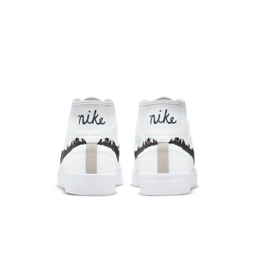 Nike SB Blazer Court Mid Premium White Black White - 50-50 Skate Shop