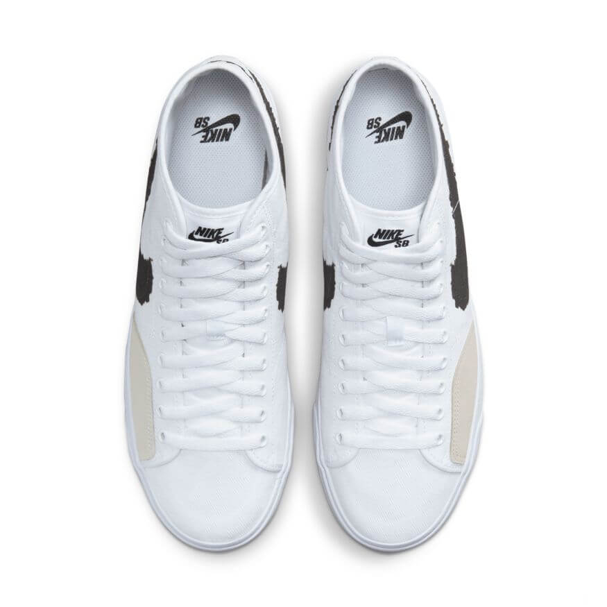 Nike SB Blazer Court Mid Premium White Black White - 50-50 Skate Shop