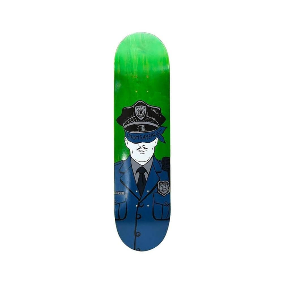 Doom Sayers Skateboard Deck Corp Cop 8.5" x 32.5" Green 14.5" WB - 50-50 Skate Shop