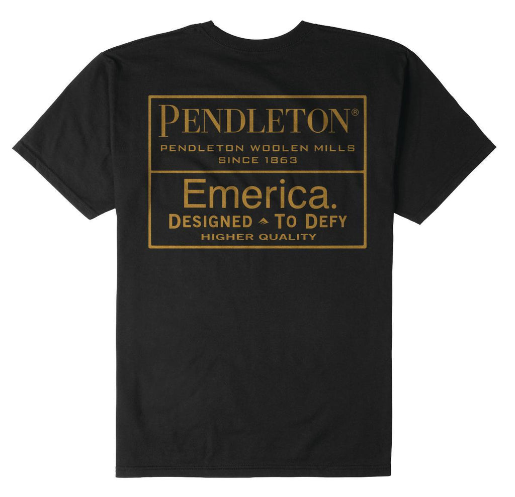 Emerica Pendleton Tee Black - 50-50 Skate Shop