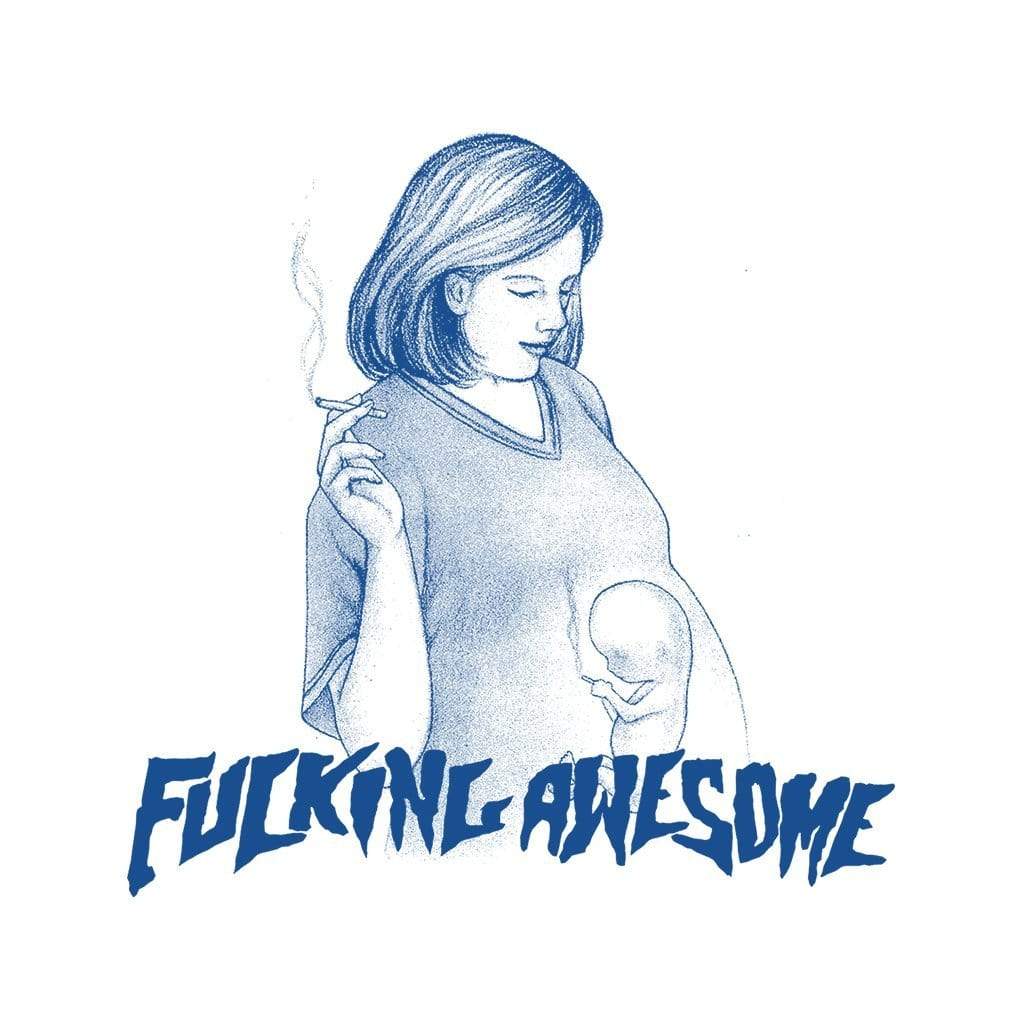 Fucking Awesome Pregnant T-Shirt White - 50-50 Skate Shop