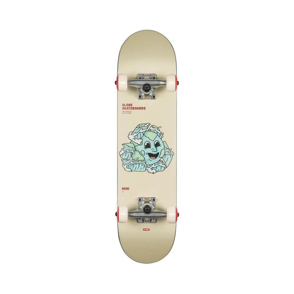 Globe Skateboard Complete KIDS Environmentalist Soft Top 7.0" x 28" Cycle 12" WB - 50-50 Skate Shop