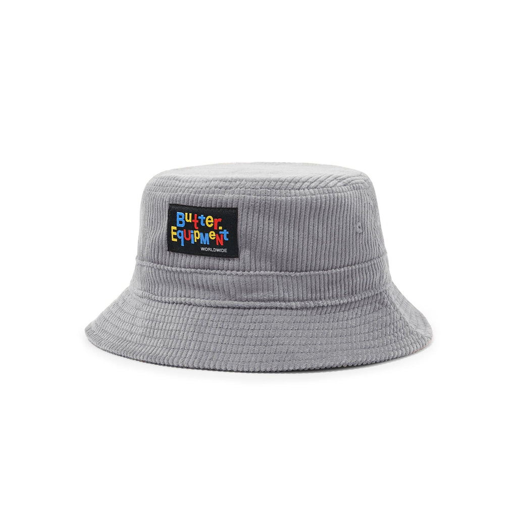 Butter Goods High Wale Cord Bucket Hat Grey - 50-50 Skate Shop