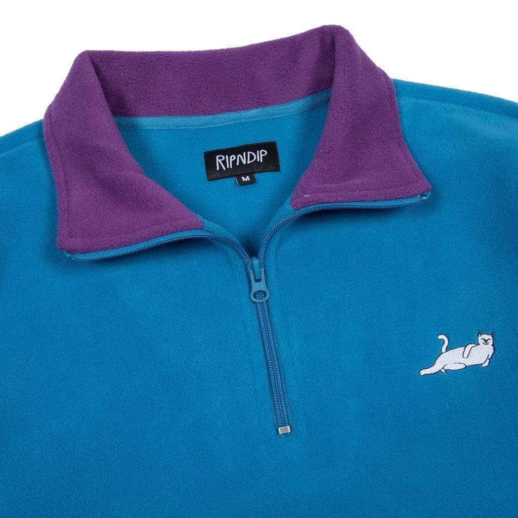 Ripndip Castanza Fleece Half Zip Baby Blue Lavender - 50-50 Skate Shop