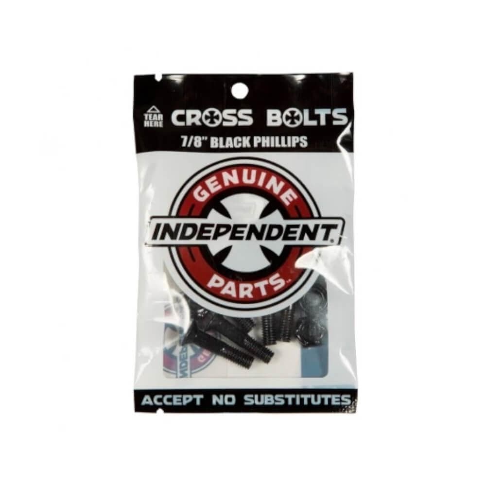 Independent Skateboard Hardware 7/8" Phillips Black - 50-50 Skate Shop