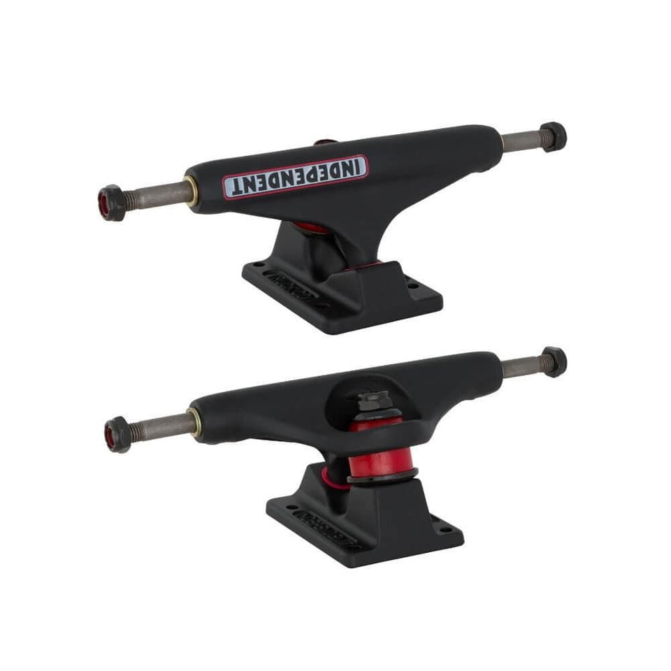 Independent Skateboard Trucks Bar Flat Black Standard 144mm (8.25" Axle) - Set of 2 - 50-50 Skate Shop