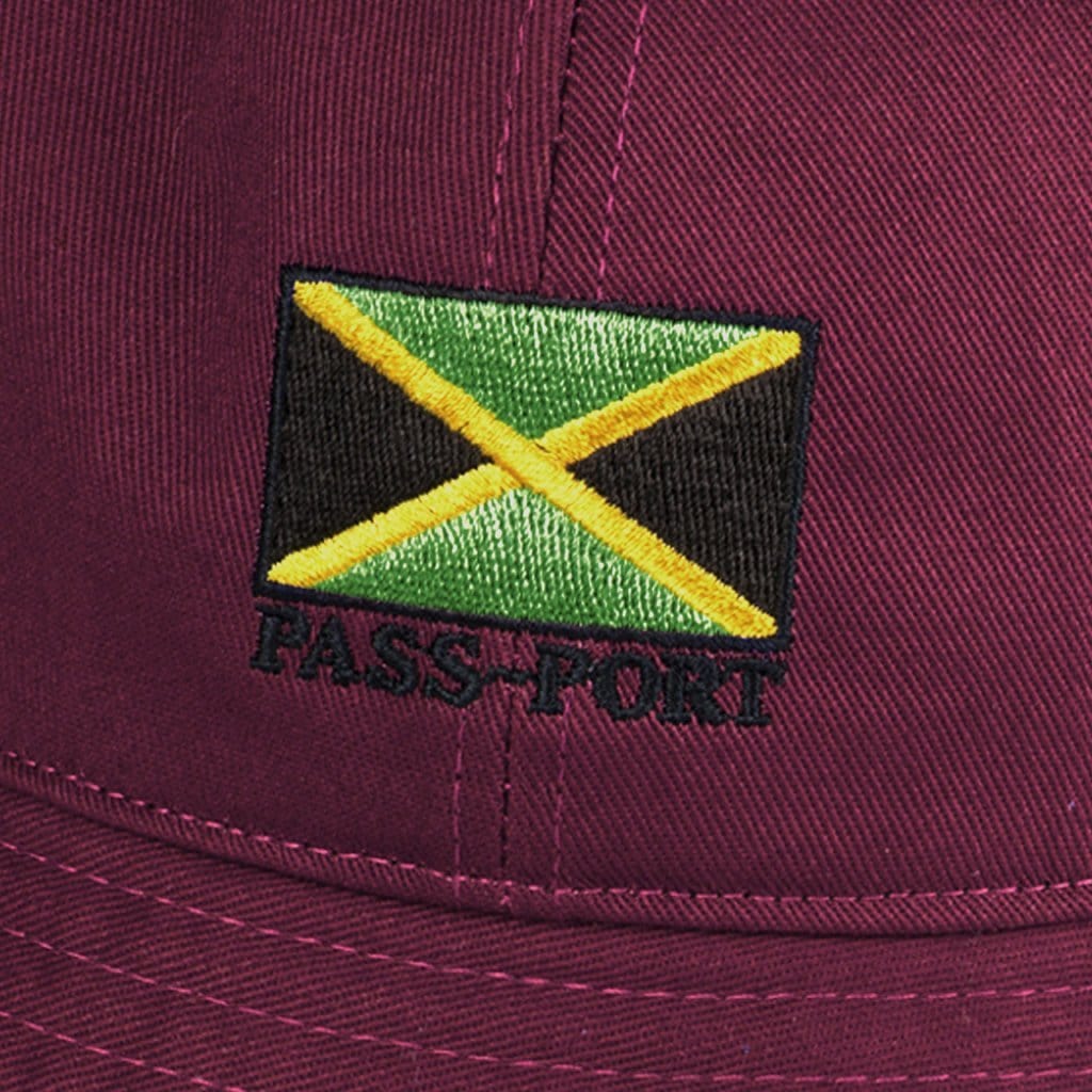 Passport Jamaica Bucket Hat Burgundy - 50-50 Skate Shop