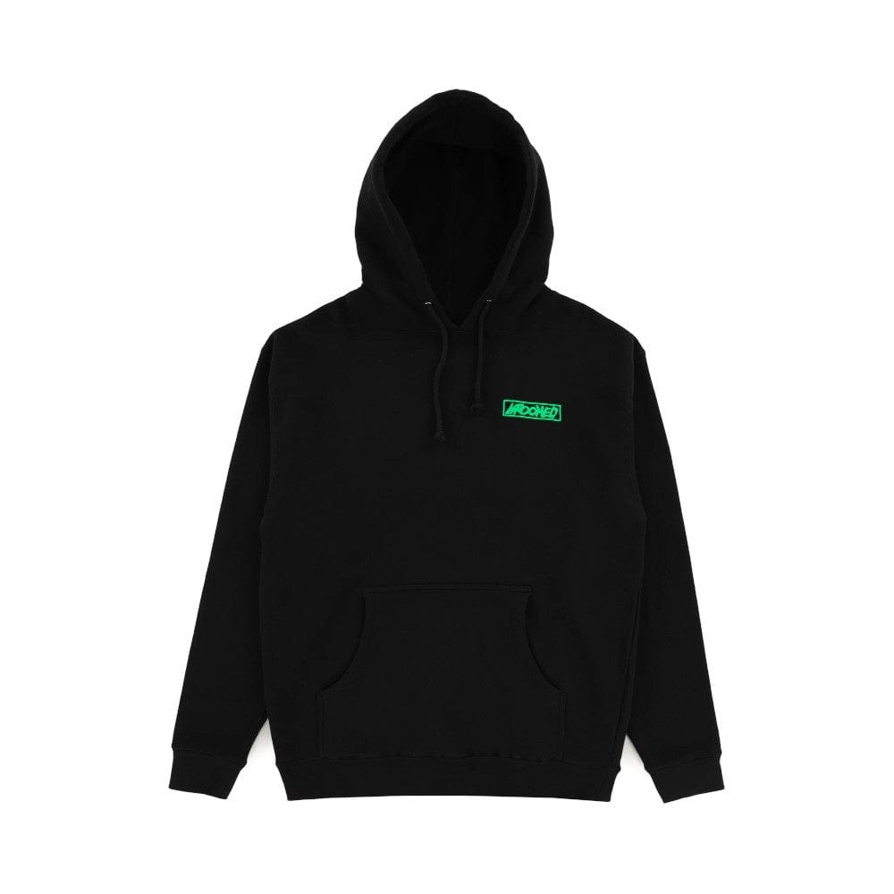 Krooked Skate Sweater Hoodie Moonsmile Raw Black Green - 50-50 Skate Shop