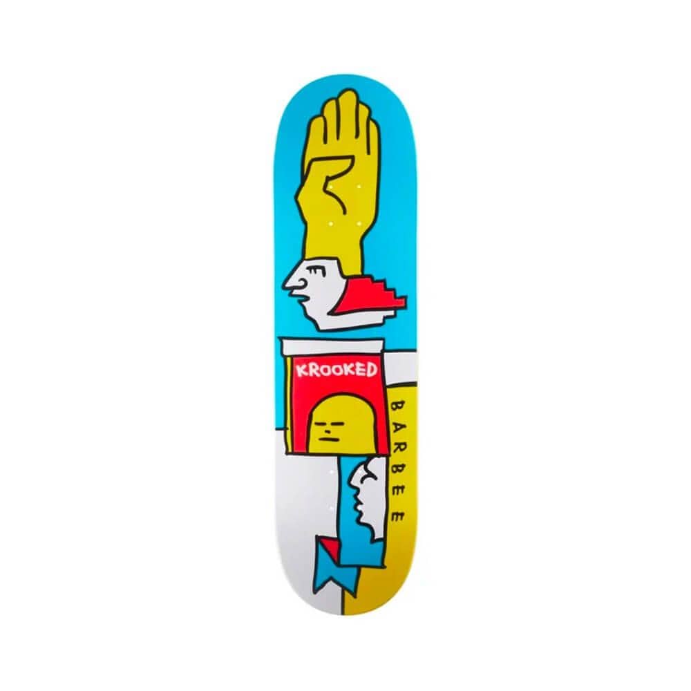 Krooked Skateboard Deck Mondriaan Barbee 8.5" x 31.8" Blue 14.25" WB - 50-50 Skate Shop