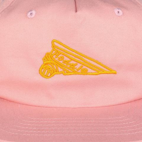 Hoddle Linary Wall 5 Panel Snap Back Hat Pink - 50-50 Skate Shop