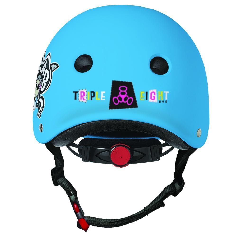 Triple 8 Lil 8 Certified Youth Staab Helmet Neon Blue Rubber - 50-50 Skate Shop