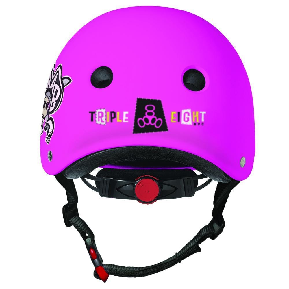 Triple 8 Lil 8 Certified Youth Staab Helmet Neon Pink Rubber - 50-50 Skate Shop