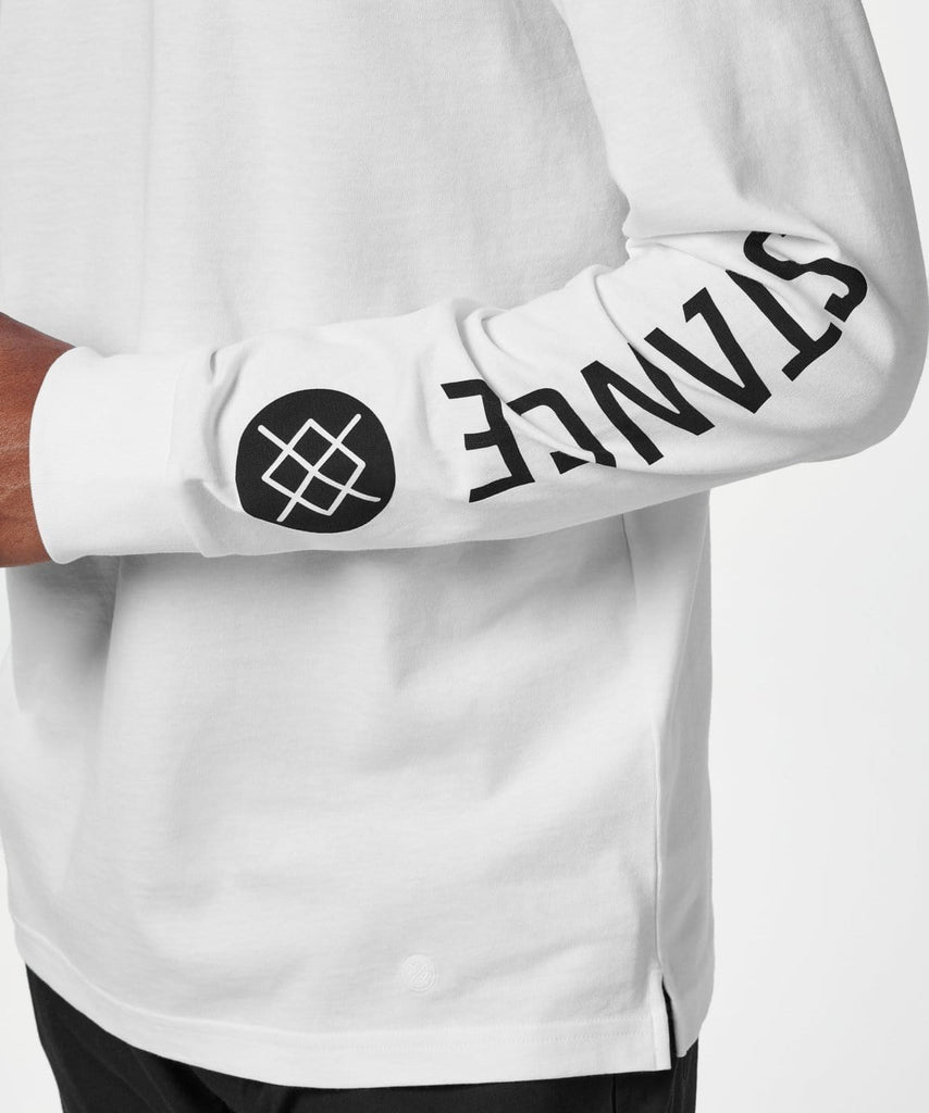 Stance Basis Long Sleeve Tee White - 50-50 Skate Shop
